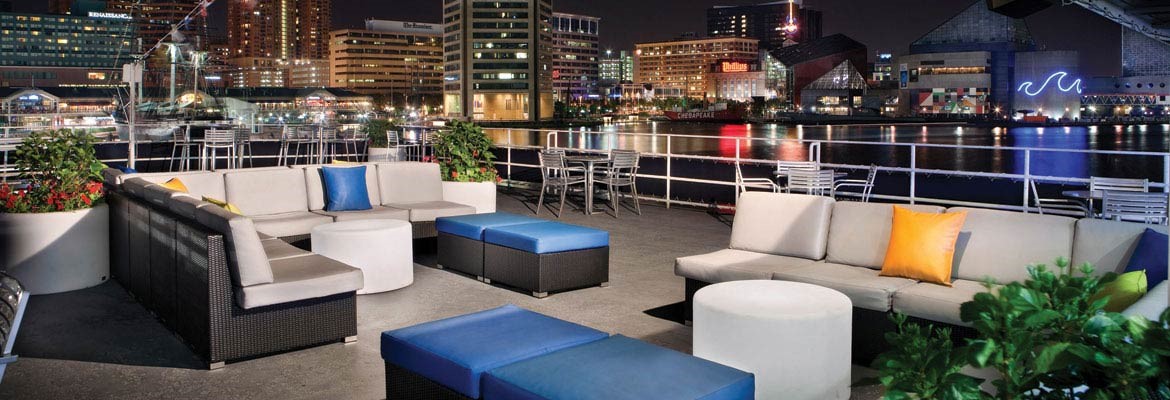 lounge area aboard the Spirit of Baltimore