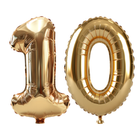 Gold Foil Balloons spelling out 