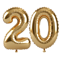 Gold Foil Balloons spelling out 