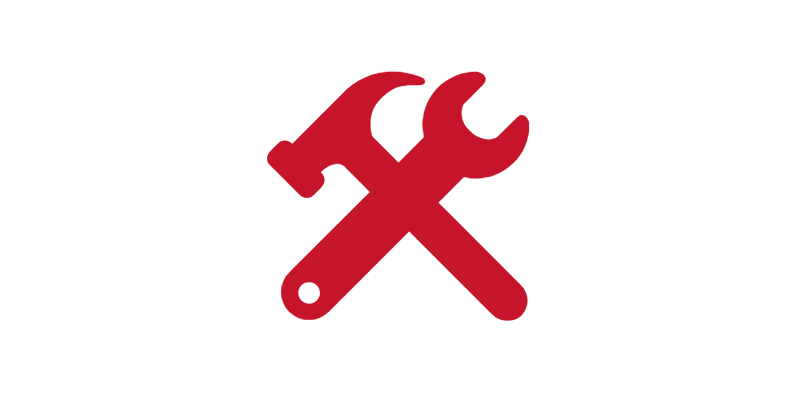 an icon of a hammer and wrench