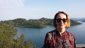 Renee at Lake Kivu