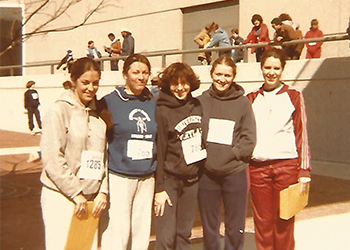 five students posing