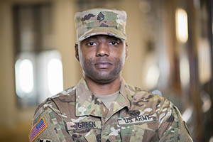 Green in his U.S. Army uniform