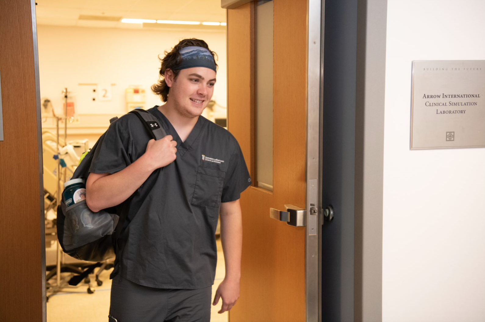 UMSON Student with Backpack