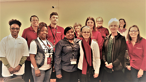 A group of faculty and staff volunteers.