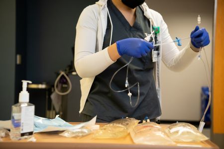 Student in simulation lab