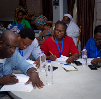 candid of participants in BRAVE Project in Nigeria with Charlotte Nwogwugwu