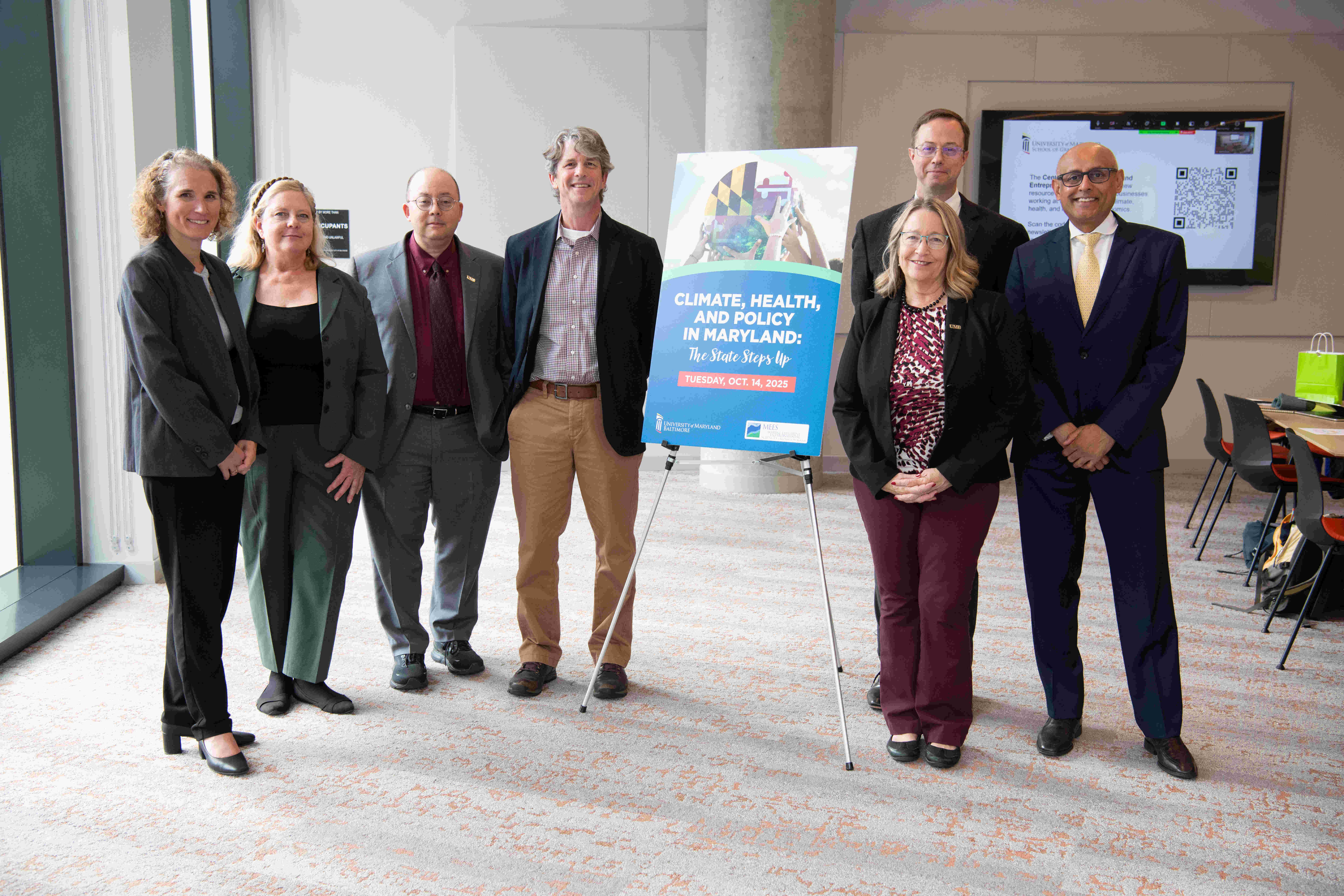 Leaders of a climate symposium at the University of Maryland, Baltimore