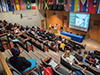 a lecture in an auditorium